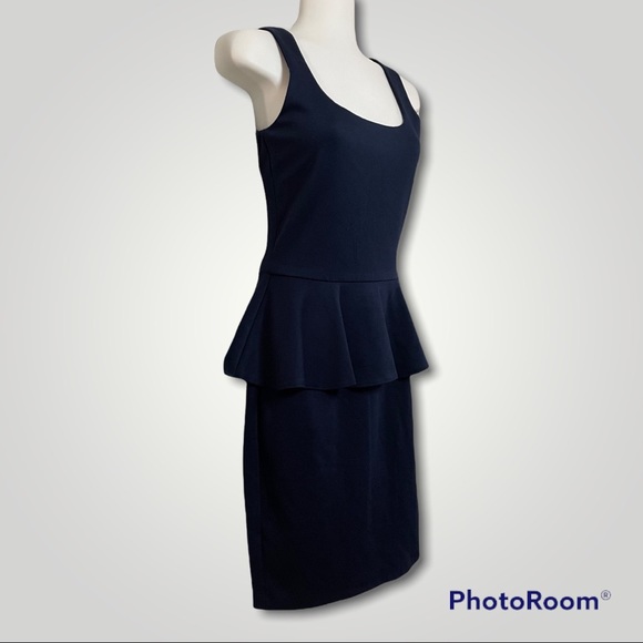 Aqua by Bloomingdales Peplum Dress WO-4135 in the color Ink - NWT, HTF color - Picture 4 of 16